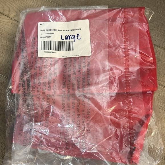 NWT! Anthropologie Red Maeve Bow Midi Pencil Skirt - Multiple 🥐 - Picture 7 of 8